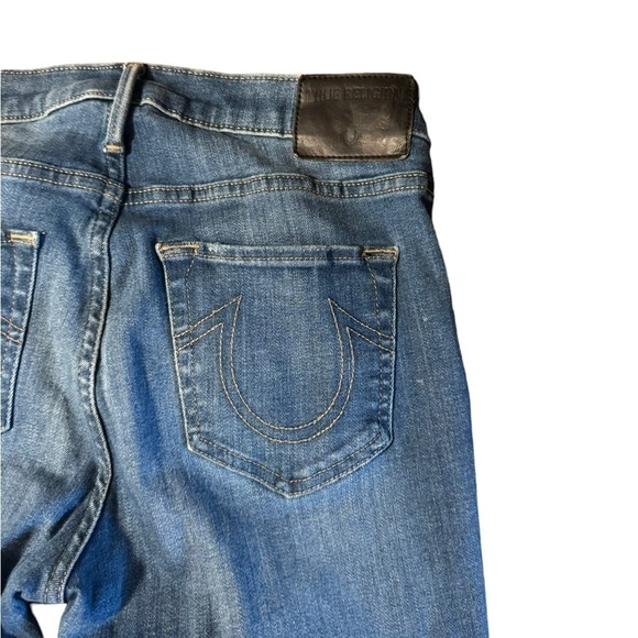 True Religion Women’s Halle Mid Rise Eyelet Jeans Size 29 Super Skinny Stretch - Picture 9 of 14